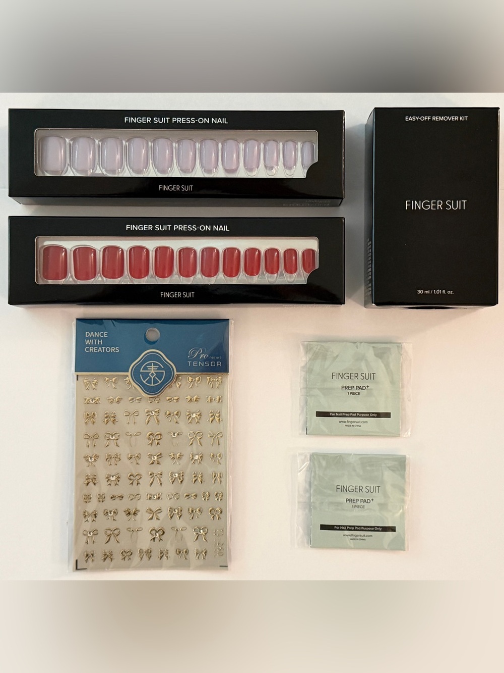 NWT~2 Finger Suit Sets, & Nail Stickers~ Retail Value $49